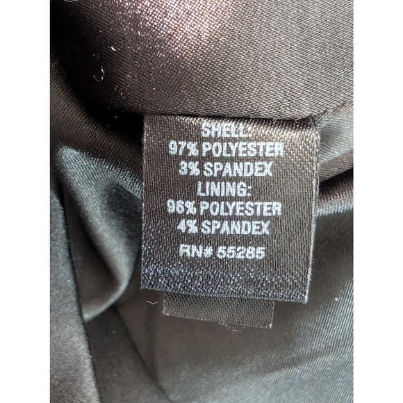 EXPRESS DESIGN STUDIO! LUXE BLACK SATIN WRAPPED STYLE GLAM DRESS! SZ 2 - Picture 9 of 11